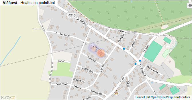Višňová - mapa podnikání