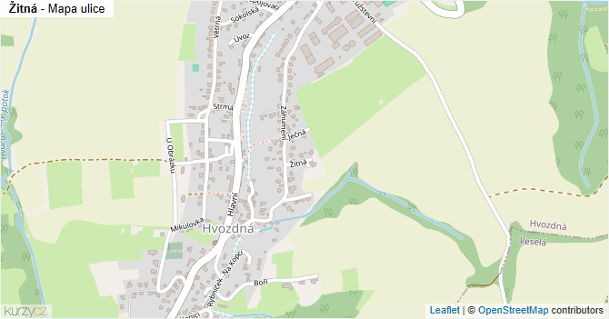 Žitná - mapa ulice