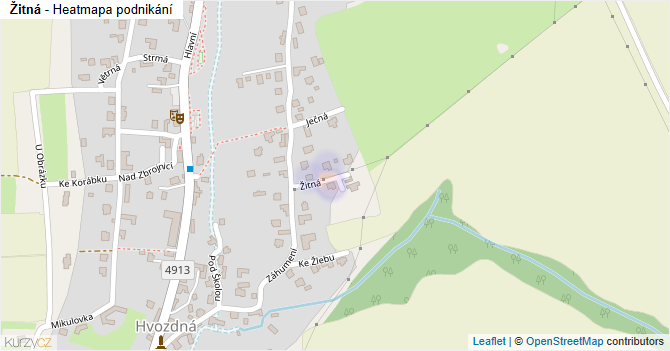 Žitná - mapa podnikání