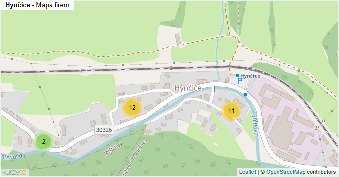 Hynčice - mapa firem