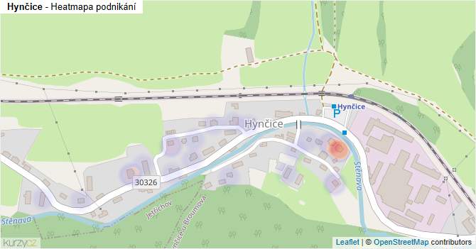Hynčice - mapa podnikání