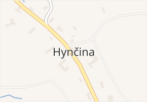 Hynčina v obci Hynčina - mapa části obce