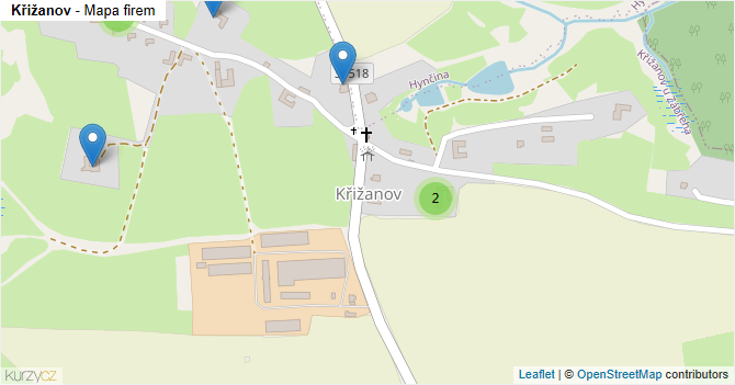 Křižanov - mapa firem