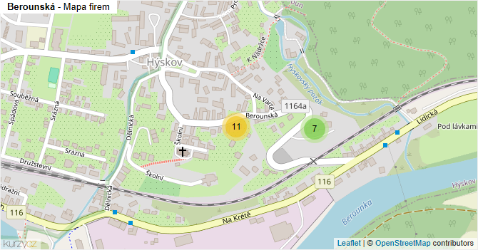 Berounská - mapa firem