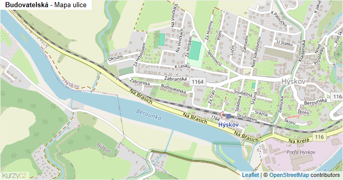Budovatelská - mapa ulice