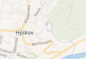 K Nádržce v obci Hýskov - mapa ulice