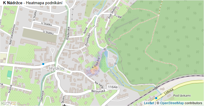 K Nádržce - mapa podnikání