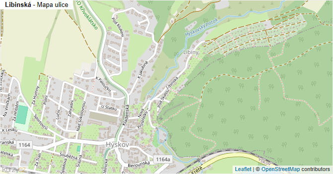 Libinská - mapa ulice