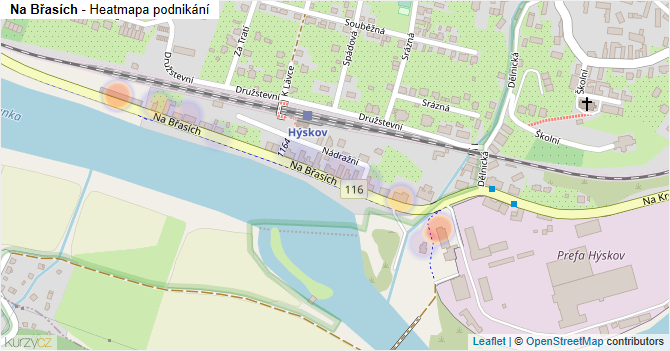 Na Břasích - mapa podnikání