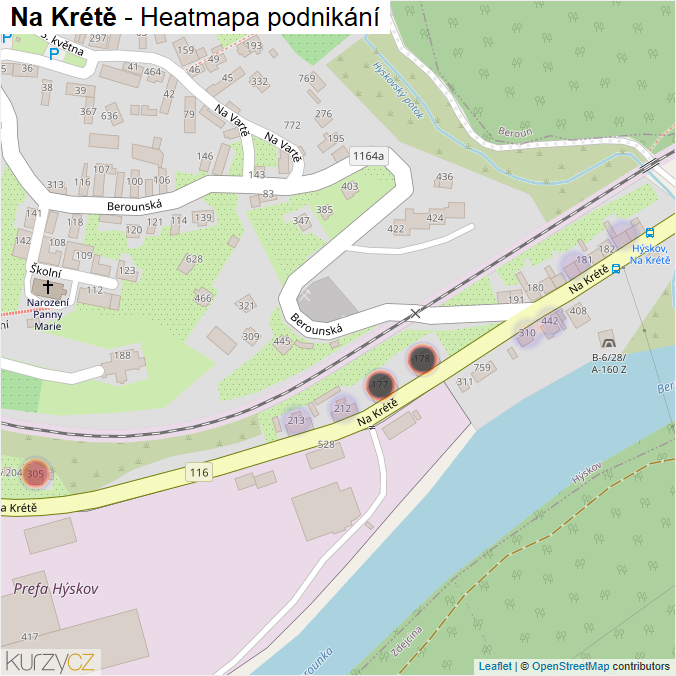 Mapa Na Krétě - Firmy v ulici.