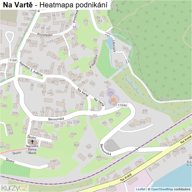 Mapa Na Vartě - Firmy v ulici.