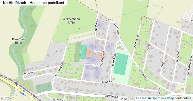 Na Viničkách - mapa podnikání