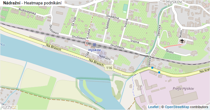 Nádražní - mapa podnikání