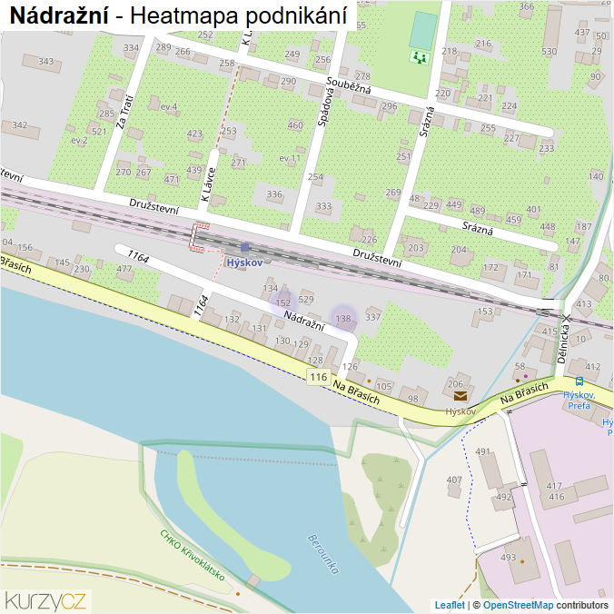 Mapa Nádražní - Firmy v ulici.