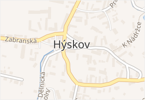 Náměstí 5. května v obci Hýskov - mapa ulice