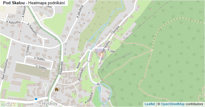 Pod Skalou - mapa podnikání