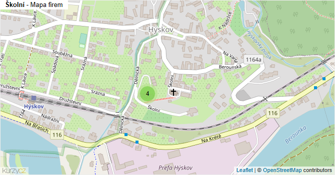 Školní - mapa firem