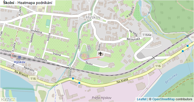 Školní - mapa podnikání