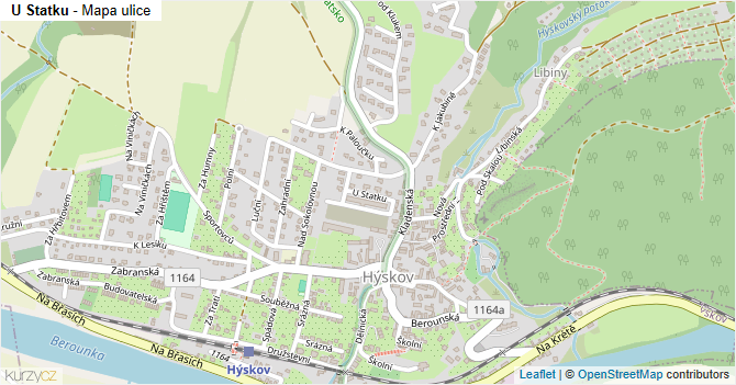 U Statku - mapa ulice