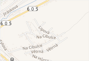 V Lípě v obci Hýskov - mapa ulice