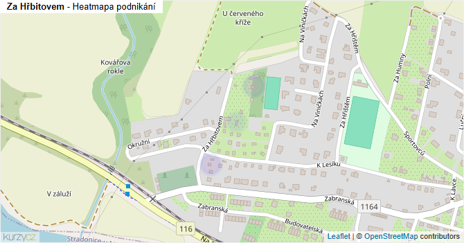 Za Hřbitovem - mapa podnikání