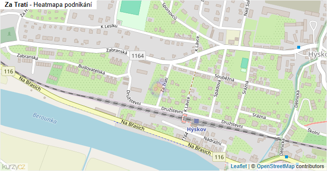 Za Tratí - mapa podnikání