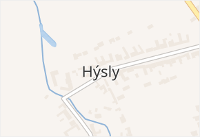 Hýsly v obci Hýsly - mapa části obce