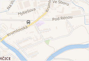 Alfonse Muchy v obci Ivančice - mapa ulice