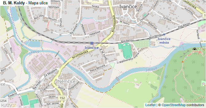 B. M. Kuldy - mapa ulice