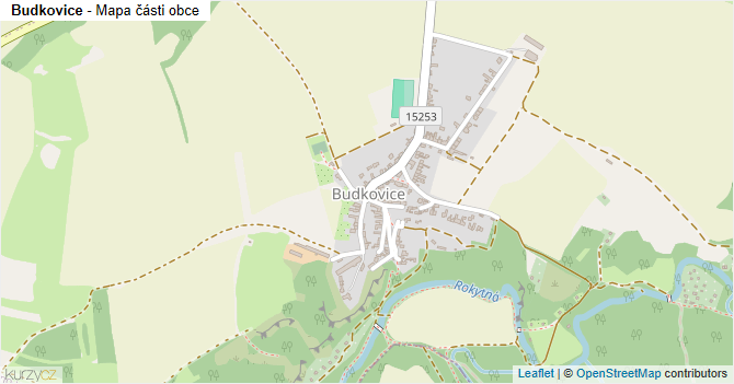 Budkovice - mapa části obce