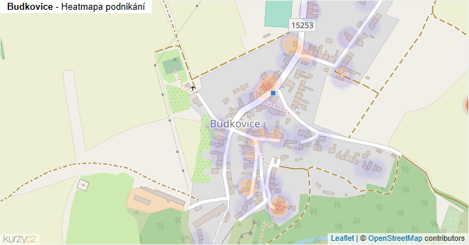 Budkovice - mapa podnikání