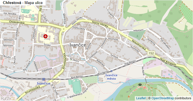 Chřestová - mapa ulice