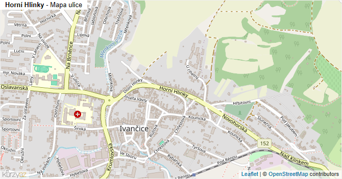 Horní Hlinky - mapa ulice