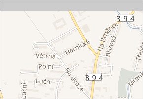 Hornická v obci Ivančice - mapa ulice