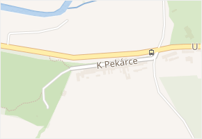 K Pekárce v obci Ivančice - mapa ulice
