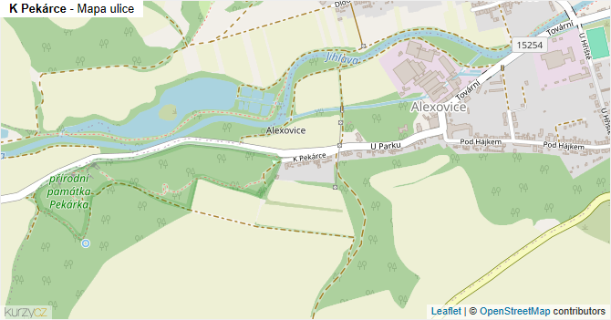 K Pekárce - mapa ulice