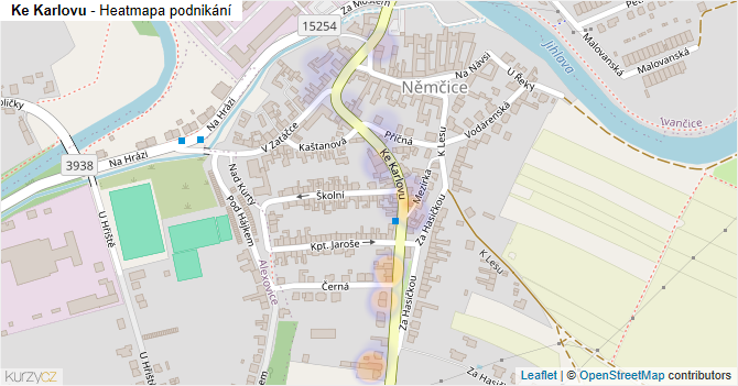 Ke Karlovu - mapa podnikání