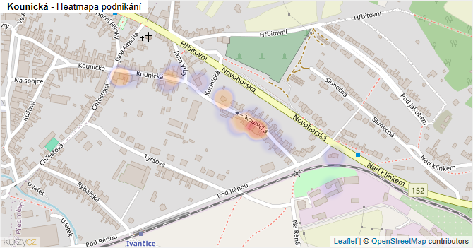 Kounická - mapa podnikání