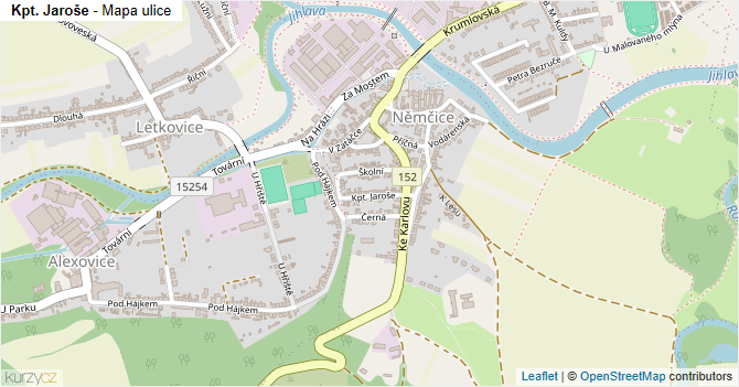 Kpt. Jaroše - mapa ulice