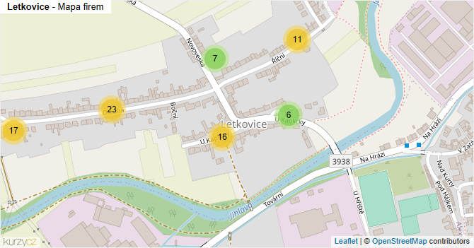 Letkovice - mapa firem