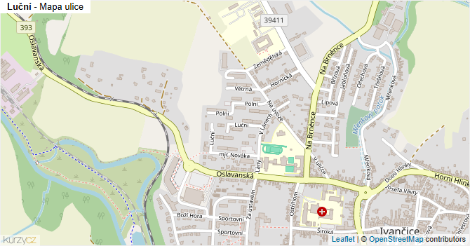Luční - mapa ulice