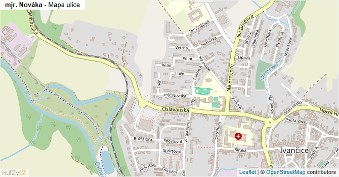 mjr. Nováka - mapa ulice