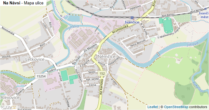 Na Návsi - mapa ulice