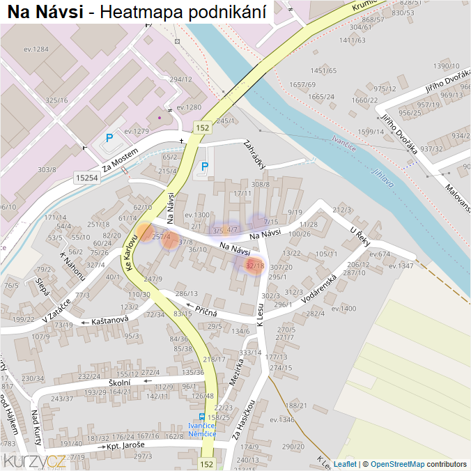 Mapa Na Návsi - Firmy v ulici.
