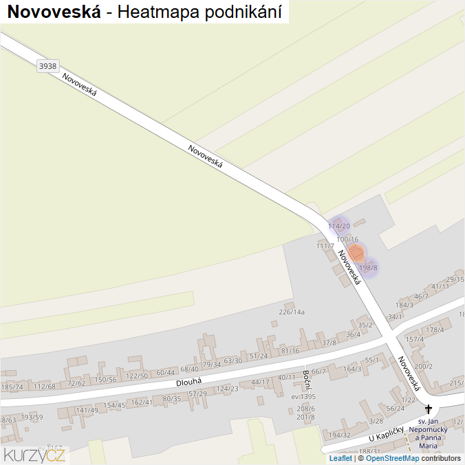 Mapa Novoveská - Firmy v ulici.
