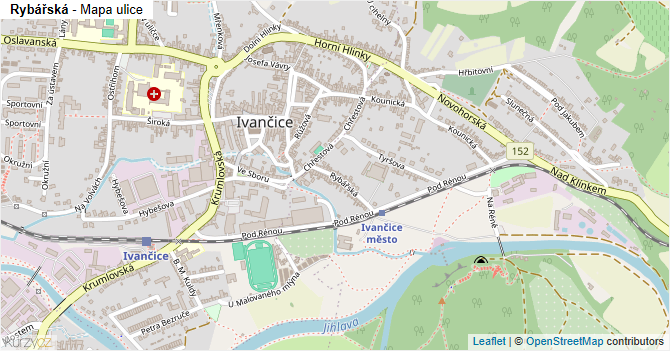 Rybářská - mapa ulice