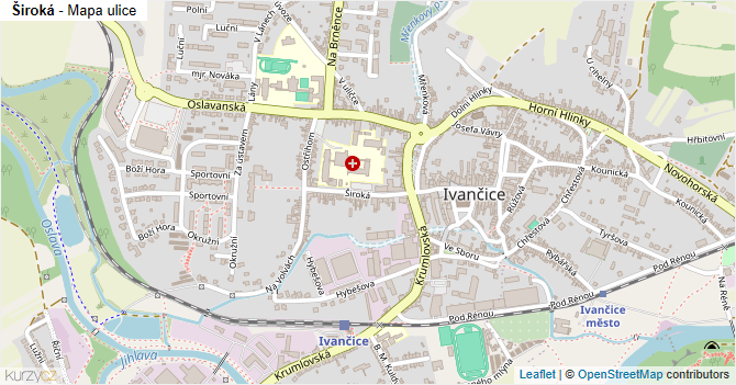 Široká - mapa ulice