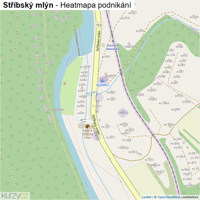 Mapa Stříbský mlýn - Firmy v ulici.