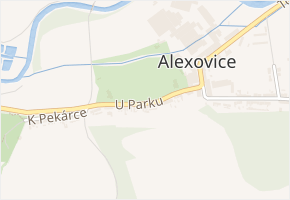 U Parku v obci Ivančice - mapa ulice