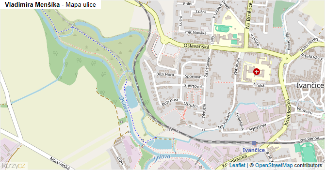 Vladimíra Menšíka - mapa ulice
